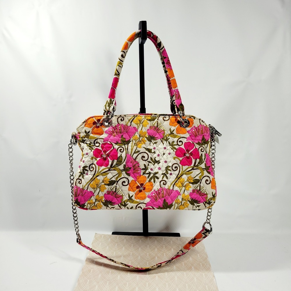Vera Bradley Tea Garden Toggle Chain Strap Handbag Bag Retired